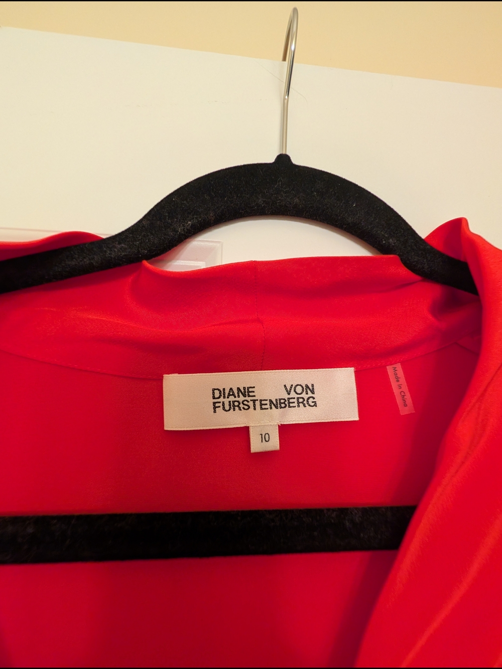Diane Von Furstenberg Red Silk Wrap Top - Picture 5 of 7